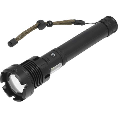 Lampe torche puissante 8000 lm, étanche IP65, zoomable, 2 couleurs d'éclairage, 7 modes, idéale pour la randonnée, l'aventure et les situations d'urgence. (1/5)