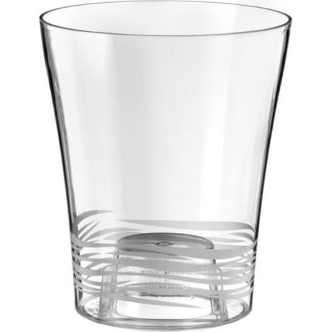 Vaso cilindro "Orchidea Clear" da esterno e giardino per piante e fiori -16 cm / Trasparente