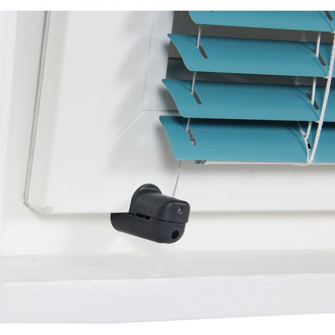 Set di 2 fissaggi universali e regolabili senza forature per cavi di tenda - Antracite
