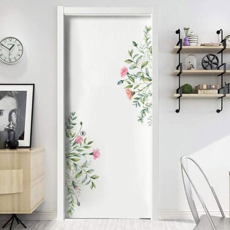 Sticker Mural - Fleurs - Feuilles De Vigne - 110 x 47 cm - Décoratif Mur Et Meuble - 2 Pièces (1/5)
