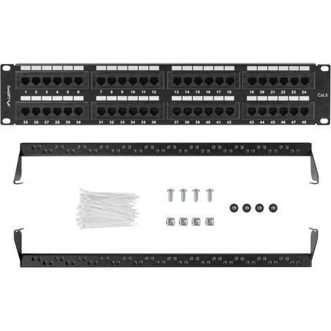 Lanberg PPU6-2048-B Patch Panel 48 Ports Noir 2U