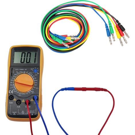 Cleqee P1043 Testkabel mit 4-mm-Bananensteckern (Stecker auf Stecker) (1/5)