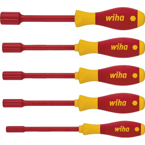 Wiha Juego de destornilladores SoftFinish® electric con llave de vaso hexagonal, de 5 unid. (29466)