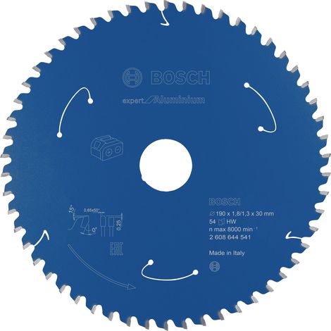 Lama circolare Expert per alluminio Bosch 190x30x1,8\/1,3x54T