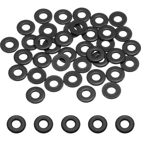 120 Pcs Rondelles Plates M3 8 mm Diamètre Externe Zinc Noir (1/5)