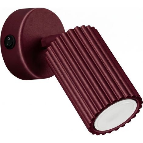 Applique KARBON bordeaux 8x16x16cm Alluminio Sollux (1/5)