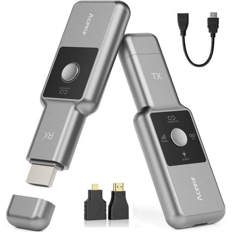 Émetteur et récepteur HDMI sans Fil, Extension HDMI sans Fil Full HD 1080P, avec écran LED, portée de 50M, 2,4 G et 5 G, pour PC/DV/HDTV/projecteur/boîtier TV, Plug (1/5)