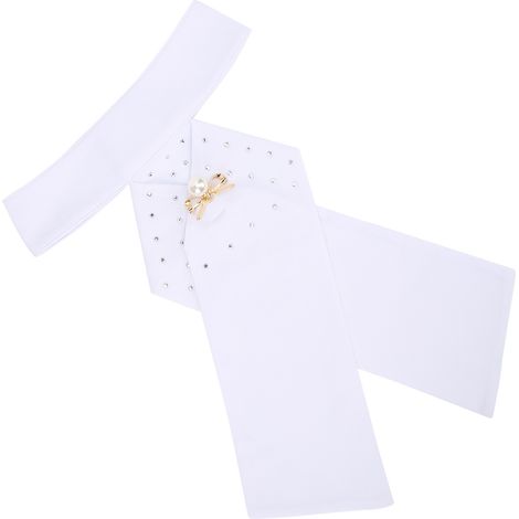 Cravate équestre adulte en coton pré-noue avec broche décorative (1/5)