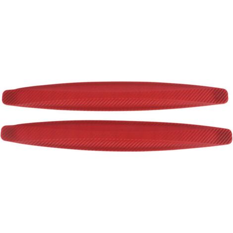 QORVA-Protection de bord de pare-chocs, protection latérale d'angle de carrosserie anti-rayures et anti-collision universelle pour voiture (rouge)