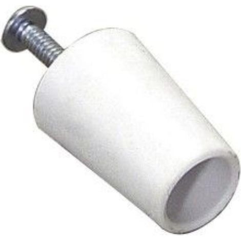 FPLUS tope persiana blanc.c/torn.40mm.r302 (caja 25) , Tope persiana con tornillo 
- Medida: 40 mm.
- Color blanco.
- Realizado en plastico.