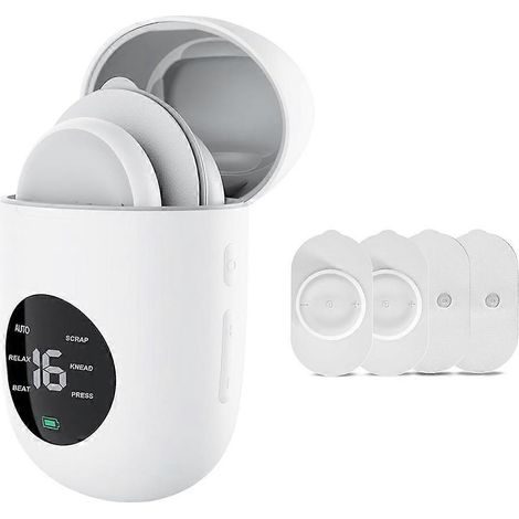 Appareil TENS. Stimulateur musculaire sans fil pour soulager la douleur, 16 niveaux d'intensité, appareil TENS/EMS rechargeable avec écran LED.