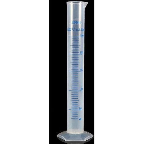 250 ml Eprouvette de mesure, Eprouvette graduée en plastique en verre, Eprouvette Graduée Professionnel (1/4)