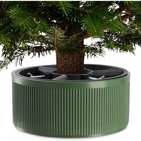 KADAX Weihnachtsbaumständer, Christbaumständer aus recycelten Kunststoff, Tannenbaumständer für eine