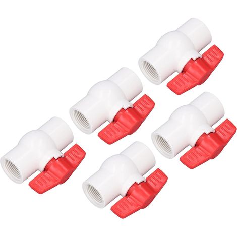Schwimmbadventil, 32 mm PVC-Ventil, PVC-Armaturen, Schwimmbad-Kugelhahn, Absperrventil für Wasserleitungen im Automobilbereich, 5-teiliger Kugelhahn für die Wasserversorgung (1/5)