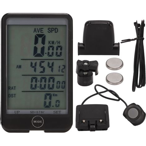 Compteur vélo sans fil écran tactile rétroéclairé étanche lumineux pour VTT et bicyclettes (1/5)