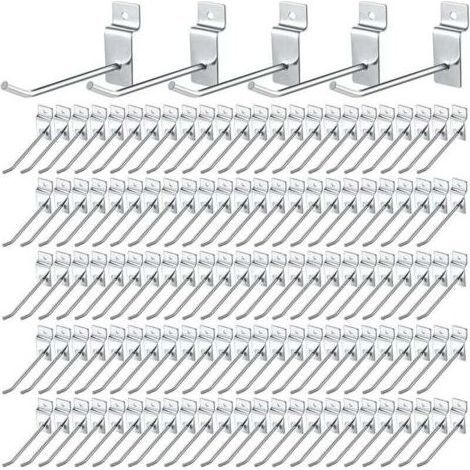 Set mit 50 Wandhaken aus Metall und Chrom, 25 cm (1/4)