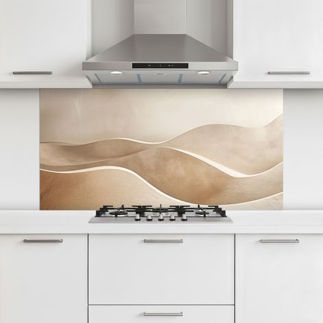 CRÉDENCE CUISINE Beige - Nature - Abstrait - Moderne 120x60 cm (1/5)