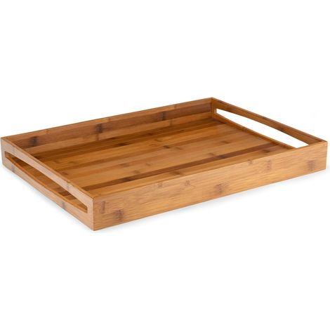 Tablett M 47,5 x 35 x 6 cm Dunkler Bambus (1/2)