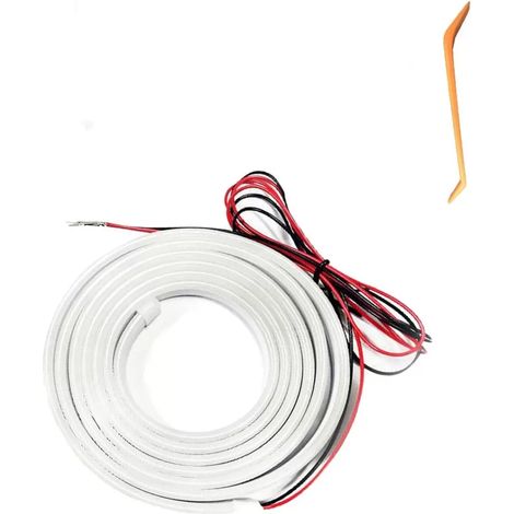 Bandes Lumineuses Pour Coffre Automobile - 2 m ou 4 m - LED Blanc Froid - Installation Sans Fil - Compatible Tous Véhicules - 1 Pièce
