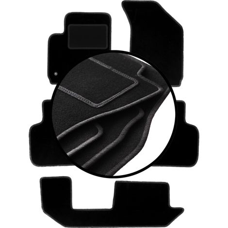 Set completo di tappetini in velluto per: Fiat Freemont 7 posti (2011-2016)