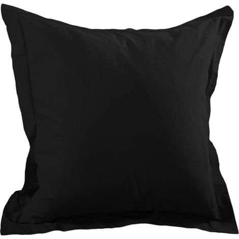 Une taie d'oreiller 65x65 cm - Noir (1/2)