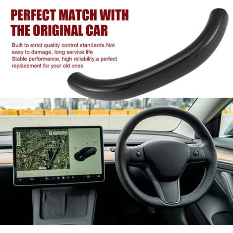 Carbon fiber car steering wheel (bottom cover) for Tesla Model 3 refreshed version (1/4)