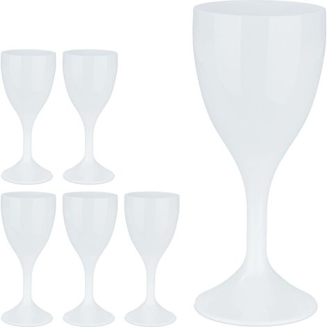 Weingläser aus Kunststoff, 6er-Set