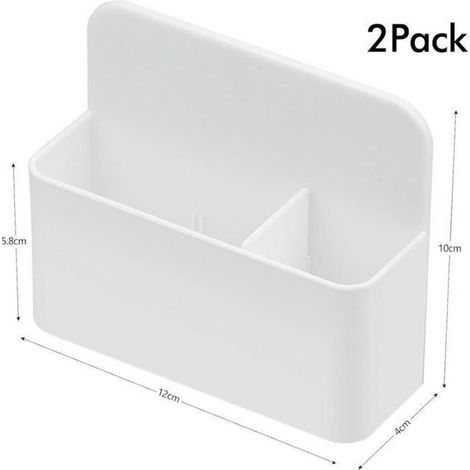 Boîte de rangement magnétique 2 pièces, porte-stylo magnétique, porte-crayon pour tableau blanc magnétique avec compartiments (1/4)