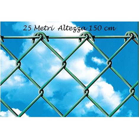 RETE GRIGLIA PLASTICATA CM.150H - MAGLIA SCIOLTA MM.50X50 (1/3)