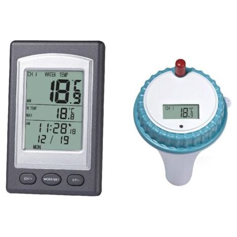 royaluxe -Thermomètre de piscine,Thermomètre flottant sans fil, thermomètre de piscine Thermomètre à eau flottant à distance numérique étanche (une pièce)