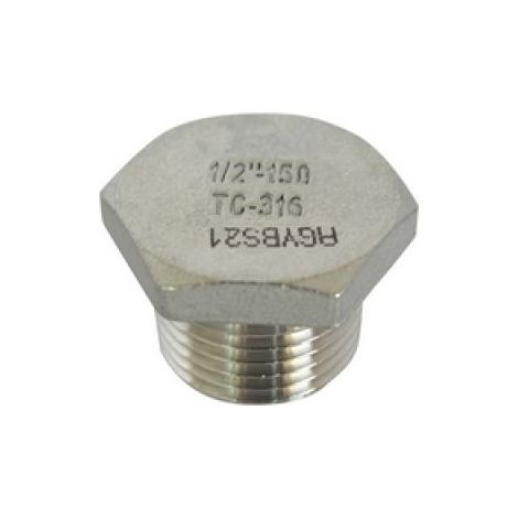TAPPO MASCHIO ACCIAIO INOX 1/2&quot