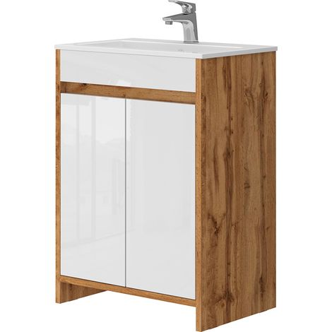Mueble lavabo  Lemgo, Roble dorado, 2 partes, Vicco (1/5)