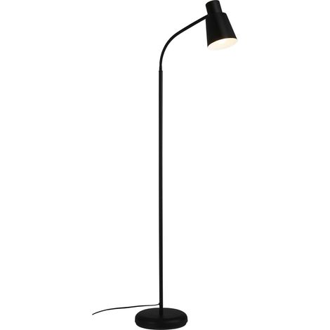 Lampadaire pour la décoration du salon et de lecture, lampe pivotante, lampe de salon, bouton de pied, éclairage indirect, noir (1/5)