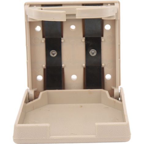 Lot de 2 porte-gobelets pliables, étanches et faciles à nettoyer, à angle droit, pour voiture, camping-car, SUV, beige (1/5)