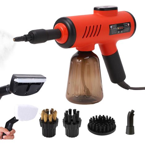 Myjka parowa wysokociśnieniowa o mocy 1200 W, ręczna parownica ze zbiornikiem na wodę o pojemności 600 ml do czyszczenia podłóg, kuchni i samochodu. (1/5)
