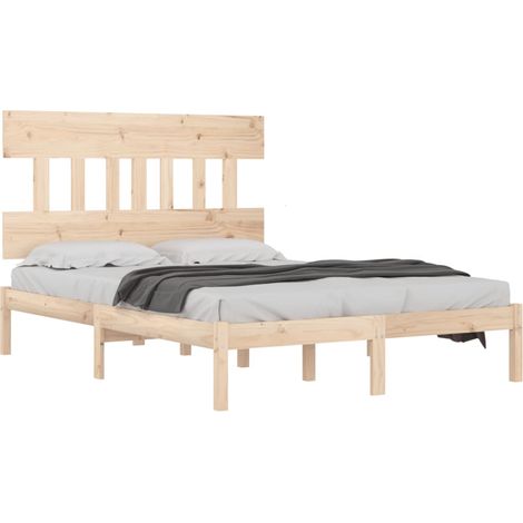 Estructura de cama de madera maciza de pino 160x200 cm vidaXL