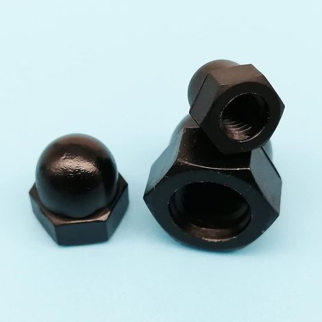 Écrous borgnes en nylon DIN1587 hexagonaux décoratifs M3, M4, M5, M6 (1/5)