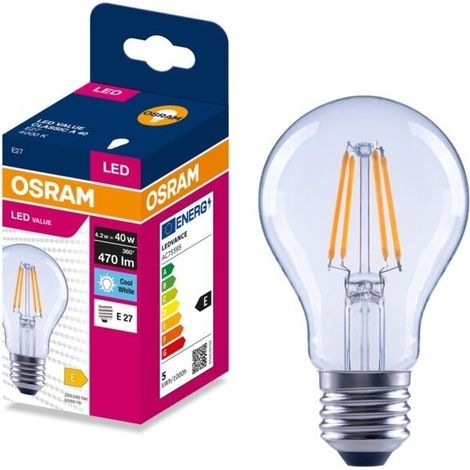 Lampadina Osram value classic e27 p 40 4.2W 470 lumen (1/3)