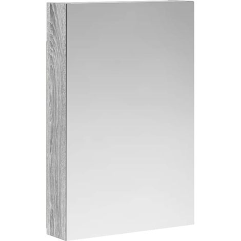 Maison Exclusive - Badezimmerspiegelschrank Graues Sonoma 40 x 10