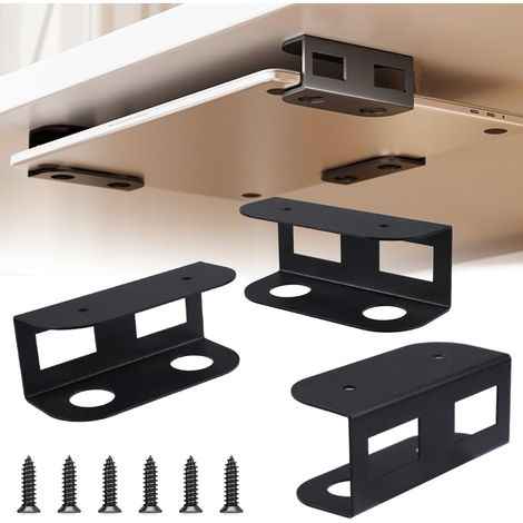 Soporte multifuncional para portátil debajo del escritorio, ideal para teclado, tableta y router, con un grosor de 4 cm.