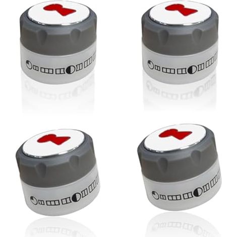 Lot de 4 boutons de commande éclairés pour barbecue à gaz 91538 pour Weber Summit Grill 2012+ 400/600 Series E-470/670, S-460/470/660/670 pour barbecue Weber (1/5)