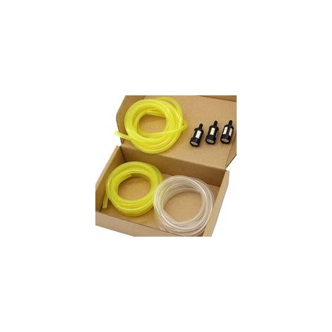 Jeu de 3 Durites de Carburant - Diamètre Intérieur x Extérieur 2 x 3.5mm, 2.5 x 5mm, 3 x 5.5mm - Tuyau à Huile, Essence PVC et Eau (1.5m) (1/5)