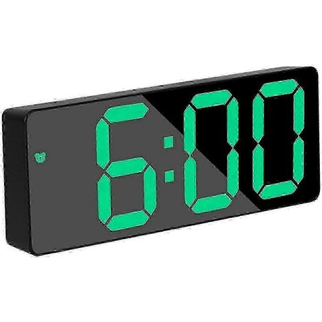 Réveil LED avec double alimentation et commande vocale, affichage de la date, de l'heure et de la température, fonction snooze, réveil de chevet simple (1/5)