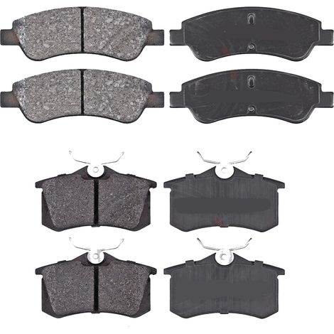 KIT PASTIGLIE FRENO ANTERIORI E POSTERIORI compatibile con PEUGEOT 407 SW (6E) / PASTIGLIE FRENANTI AUTO OEM P 61 109,P 61 079 / SOSTITUZIONE DIRETTA / BASSA POLVERE / SILENZIOSO