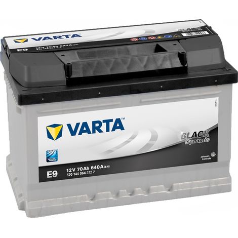 Batería E9 Varta 70AH 12V. Black Dynamic Series