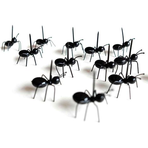 12 fourchettes à fruits fourmis, bâtonnets fourmis 3D, fourchettes à dessert fourmis en plastique pour fête (1/5)