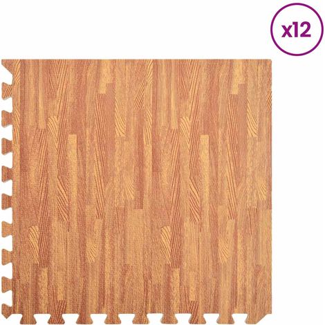 Tapis d'exercice puzzle 12 pcs Marron 4,32 ㎡ Mousse EVA (1/5)