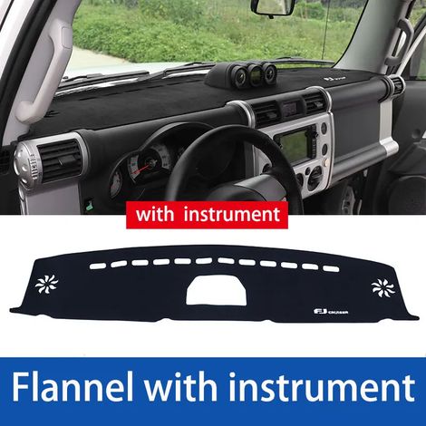 (En flanelle avec) Convient pour Toyota FJ Cruiser Tapis de tableau de bord Housse de tableau de bord Tapis FJ Protection solaire Coussin anti-poussière Accessoires intérieurs (1/5)