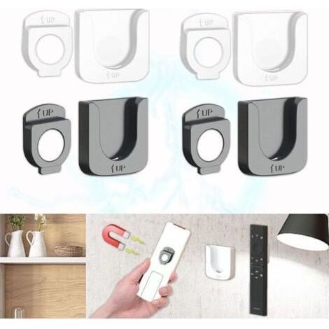 Set of 4 Magnetic Remote Control Holders, TV Remote Control Holder, Wall Remote Control Holder, Magnetic Holder, Wall Remote Control Holder, for School and Home (1/5)