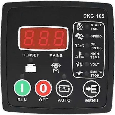 Panneau de commande de moteur de groupe électrogène à essence compatible avec le module de démarrage/arrêt automatique DKG105 Version 0725 (1/5)